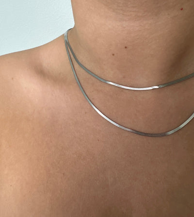 Thin Herringbone Necklace