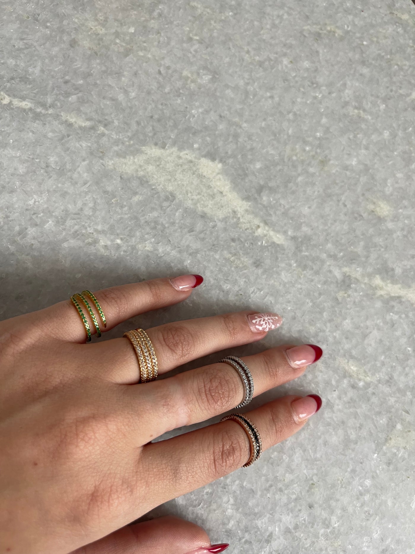 Emerald-Green Wrap Around Pinky Ring